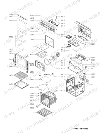 Схема №1 AKZM 753/MR с изображением Панель для духового шкафа Whirlpool 480121102735