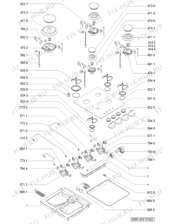 Схема №1 AKM 403 NB с изображением Затычка для духового шкафа Whirlpool 481945058214