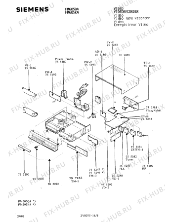 Взрыв-схема видеотехники Siemens FM605Q4 - Схема узла 07