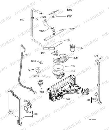 Взрыв-схема посудомоечной машины Aeg Electrolux F88089M0P - Схема узла Hydraulic System 272