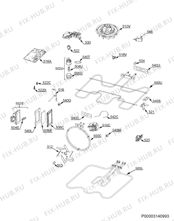 Схема №1 EOB5410BOX с изображением Тэн для плиты (духовки) Aeg 3878730047