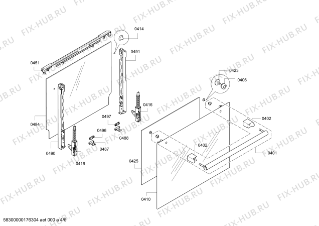 Схема №1 HE23AT512 с изображением Фронтальное стекло для духового шкафа Siemens 00688331