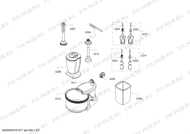 Схема №1 Z2816 с изображением Толкатель для электроблендера Zelmer 12000610