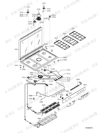 Схема №1 ACM 933/1 IX с изображением Фитинг для плиты (духовки) Whirlpool 480121104323