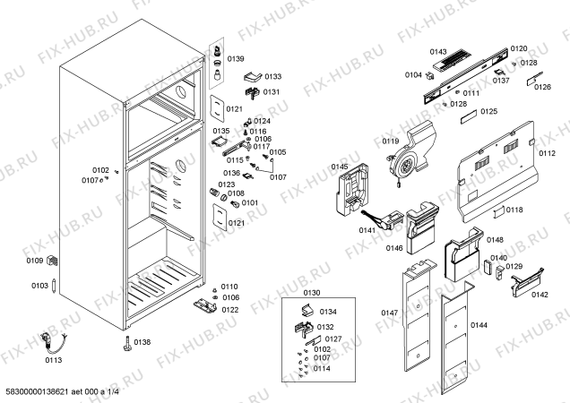 Схема №2 KDN36A40 с изображением Ручка для холодильника Bosch 00608772