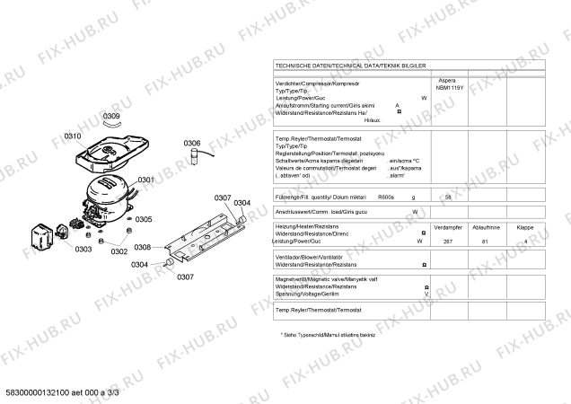 Схема №1 KS40U631NE с изображением Дверь для холодильной камеры Siemens 00241819