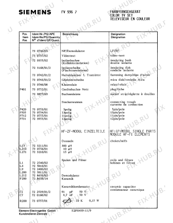 Схема №4 FV9367 с изображением Модуль управления для телевизора Siemens 00753454