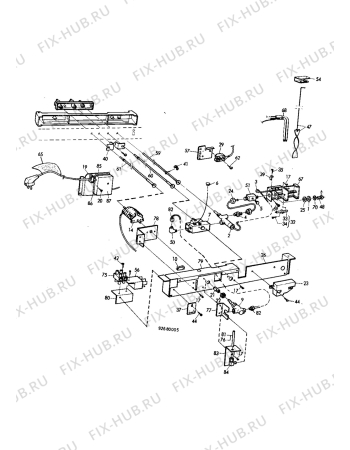 Взрыв-схема холодильника Electrolux RM2601 - Схема узла Electrical-/gas-equipment