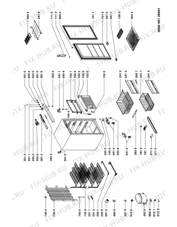 Схема №1 CVT 2291 с изображением Вложение для холодильной камеры Whirlpool 481945299847