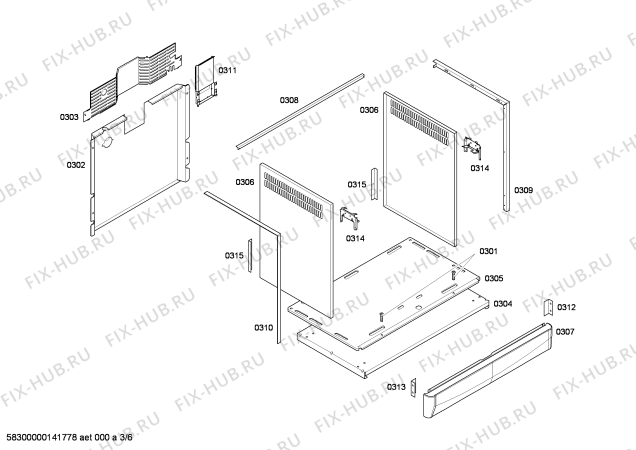 Взрыв-схема плиты (духовки) Bosch HEK14J30ED STYLE II BCO EMB - Схема узла 03