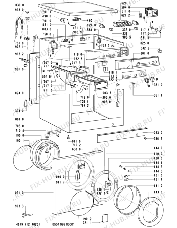 Схема №1 WA 2340A/WS-NL с изображением Указатель для стиральной машины Whirlpool 481213448222