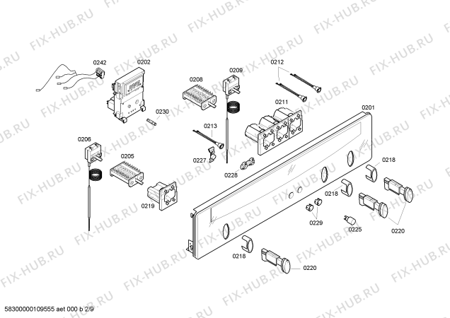 Схема №3 U1422B0GB с изображением Переключатель режимов для плиты (духовки) Bosch 00600387