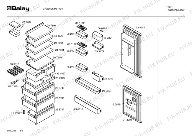 Схема №1 3FG6626 с изображением Дверь для холодильника Bosch 00234645