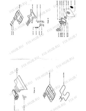 Взрыв-схема плиты (духовки) Aeg 52381B-W - Схема узла Electrical equipment