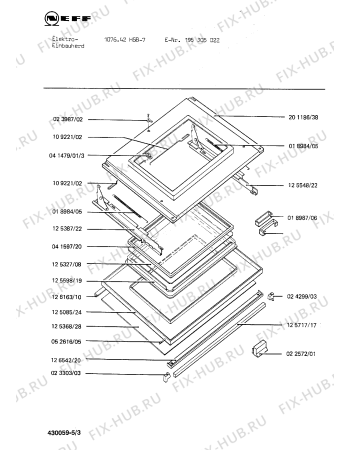 Взрыв-схема плиты (духовки) Neff 195305022 1076.42HSB-7 - Схема узла 03