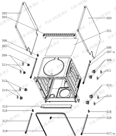 Взрыв-схема посудомоечной машины Gorenje GV62211 (577567, WQP12-7703C) - Схема узла 03