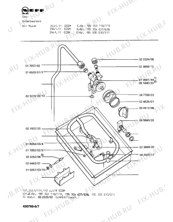Схема №2 1321445101 2441/111ECSM с изображением Форсунка горелки для духового шкафа Bosch 00052184