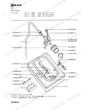 Схема №2 1321445101 2441/111ECSM с изображением Противень для духового шкафа Bosch 00024284