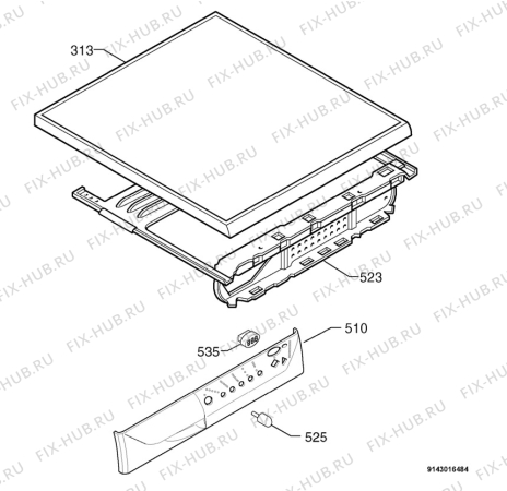 Взрыв-схема стиральной машины Zanussi Electrolux IZ161S - Схема узла Command panel 037