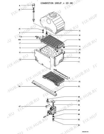 Взрыв-схема комплектующей Electrolux GCB350RON - Схема узла Section 2