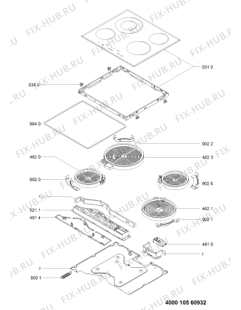 Схема №1 AKT 860/BA с изображением Обшивка для плиты (духовки) Whirlpool 480121103273