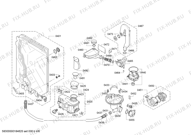 Схема №1 SX66M082SK с изображением Передняя панель для посудомоечной машины Siemens 11006481