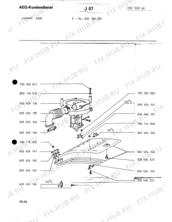 Схема №1 LAV2005 с изображением Запчасть для комплектующей Aeg 8996454240269