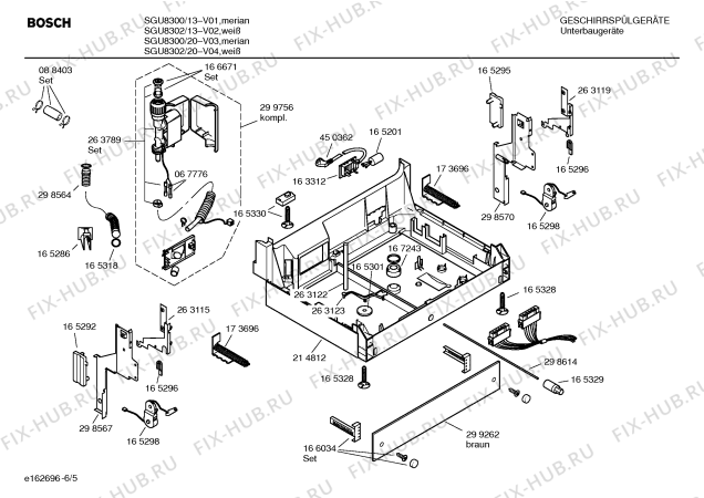 Схема №2 SE26230FF с изображением Инструкция по эксплуатации для электропосудомоечной машины Siemens 00521059