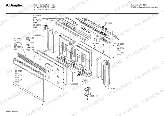 Схема №1 50/0006 XL24 с изображением Вентиляционная решетка для комплектующей Bosch 00232948