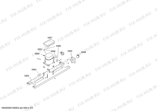 Схема №1 KSU347032H REF BL BOSCH RD141 110V/60HZ R134 с изображением Вытяжной канал для холодильника Bosch 00493582