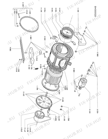 Схема №1 AWG 3200/AVS 150-1 с изображением Обшивка для стиралки Whirlpool 481245938022