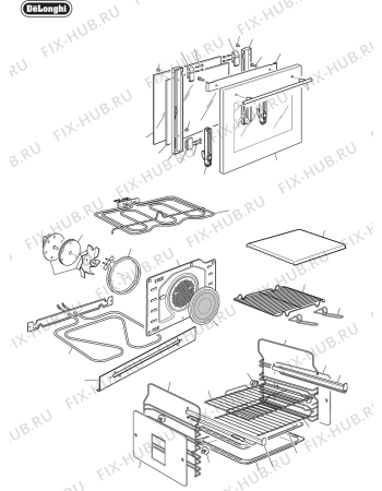 Схема №2 DE60MPS с изображением Тэн для плиты (духовки) DELONGHI 035111
