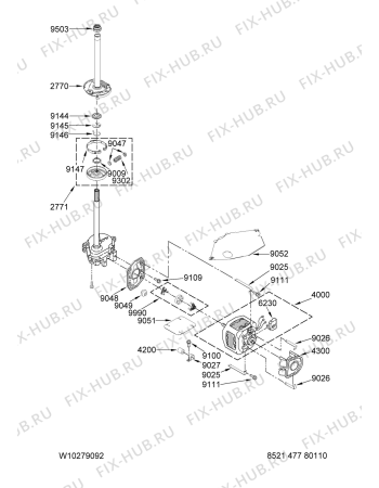 Схема №2 4KMTW5755TW1 с изображением Микропереключатель для стиральной машины Whirlpool 480110100397