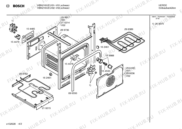 Схема №1 CH20520 с изображением Панель управления для плиты (духовки) Bosch 00350504