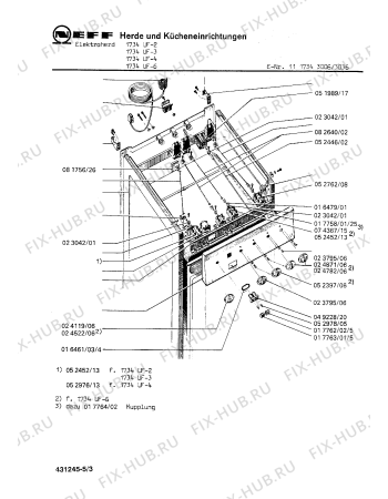 Схема №3 1734UF-2 с изображением Ручка для плиты (духовки) Bosch 00052580