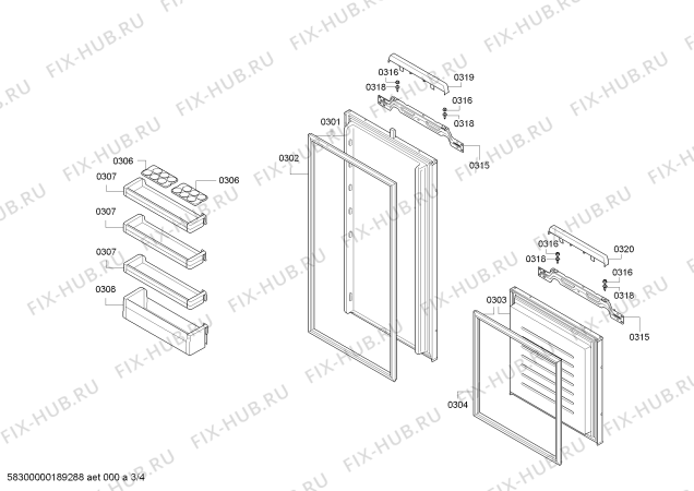 Схема №1 5CB28730 с изображением Панель для холодильной камеры Bosch 11012399