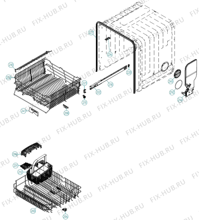 Взрыв-схема посудомоечной машины Asko D5532 FI AU   -Titanium (417593, DW90.2) - Схема узла 02