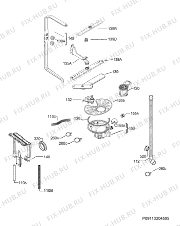 Взрыв-схема посудомоечной машины Frigidaire Gallery FGCD2456QF4B - Схема узла Hydraulic System 272