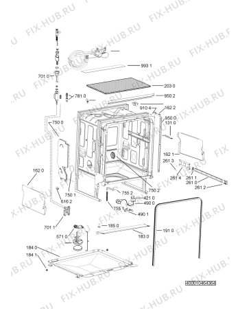 Взрыв-схема посудомоечной машины Bauknecht GSI 50204 A+ IN - Схема узла
