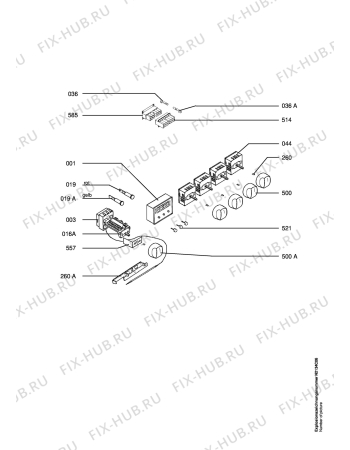 Взрыв-схема плиты (духовки) Aeg CE1100-1-M   EURO - Схема узла Functional parts 267