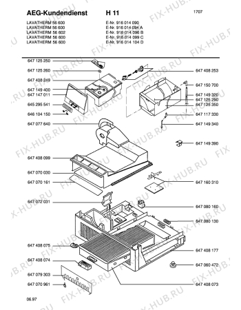 Взрыв-схема стиральной машины Aeg LTH56600   GB - Схема узла Section3