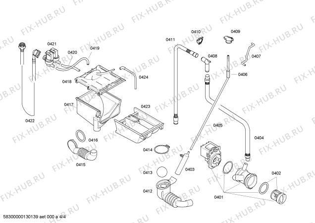 Схема №1 WFC40830TI Maxx WFC40830 с изображением Кронштейн для стиралки Siemens 00424697