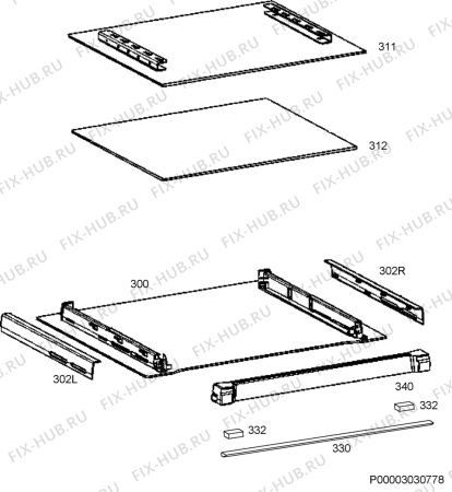 Взрыв-схема плиты (духовки) Aeg Electrolux EE3503020W - Схема узла Door