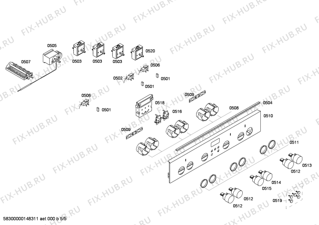 Схема №1 PHTB855250 с изображением Стеклокерамика для духового шкафа Bosch 00249699
