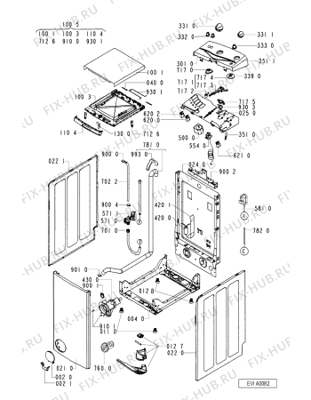 Схема №1 Global White Poprad с изображением Обшивка для стиралки Whirlpool 481245210789