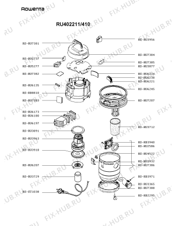 Схема №1 RU402211/410 с изображением Покрытие для пылесоса Rowenta RS-RU7384
