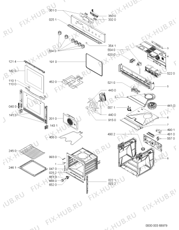 Схема №1 AKZ 400/IX/05 с изображением Панель для плиты (духовки) Whirlpool 481245240087