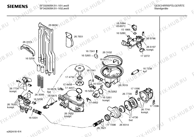 Схема №1 SF34200SK с изображением Инструкция по эксплуатации для посудомойки Siemens 00525184