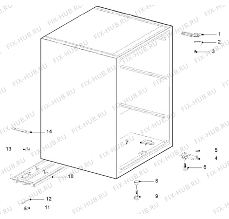 Взрыв-схема стиральной машины Tricity Bendix UF406GR - Схема узла Cabinet + armatures