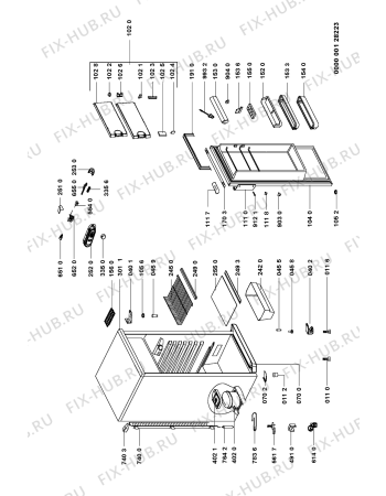 Схема №1 A 215R/M с изображением Элемент корпуса для холодильника Whirlpool 481245228211
